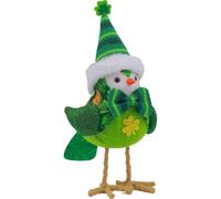 Décoration d'oiseau de la Saint-Patrick, oiseaux, oiseaux irlandais faits à la main, chapeau de ferme en peluche, trèfle avec chance