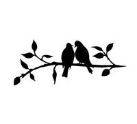 Décoration d'oiseaux en métal | en fer forgé noir sur la du jardin des animaux de la branche - Décoration de jardin de la
