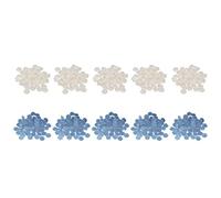 Décoration d'ongles en forme de camélia 3D, effet lumineux, lot de 10 sachets par [Nom de la marque], accessoires de nail art en résine raffinés pour femmes, à réaliser soi-même (Bleue)