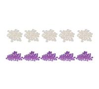 Décoration d'ongles en forme de camélia 3D, effet lumineux, lot de 10 sachets par [Nom de la marque], accessoires de nail art en résine raffinés pour femmes, à réaliser soi-même (Violette)