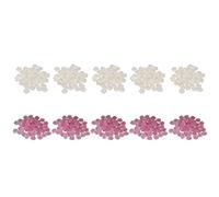 Décoration d'ongles en forme de camélia 3D, effet lumineux, lot de 10 sachets par [Nom de la marque], accessoires de nail art en résine raffinés pour femmes, à réaliser soi-même (Rosée)