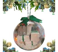 Décoration d'ornement de boîte express,ornement de paquets amusants | Jolies décorations de Noël en boule transparente avec lumière - Pack d'ornements amusants pour Noël, fournitures de fête d'Hallowe