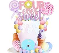 décoration douce four ever pour anniversaire 4 ans donuts glaces biscuits fête accessoires décoration bonbons desserts thème party