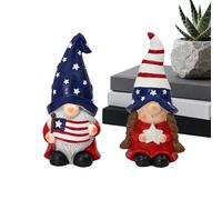 Décoration du 4 juillet | 2 pièces pour 250e commémoration américaine - Mini lutin décorations de jour de l'indépendance - pour la maison, le bureau, l'école, le bureau, la table, la cheminée, le