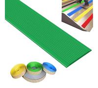 Décoration du bord de l'escalier, Moulure de nez de marche autocollante en vinyle, multicolore, plusieurs tailles(Green,6cm/2.4in)