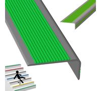 Décoration du bord de l'escalier, Nez de marche autocollant en caoutchouc antidérapant, en vinyle, en forme de L, multicolore, plusieurs tailles(Grayish Green,1m/39.4in)