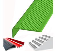 Décoration du bord de l'escalier, Nez de marche en PVC auto-adhésif antidérapant multicolore, plusieurs tailles, for intérieur et extérieur(Green,70inch)