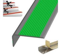 Décoration du bord de l'escalier, Protecteur de bord d'escalier auto-adhésif en forme de L, multicolore, plusieurs tailles(Grayish Green,1.3m/51.2in)