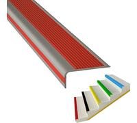 Décoration du bord de l'escalier, Protecteur de nez de marche antidérapant et auto-adhésif, multicolore, plusieurs tailles(Grayish Red,1.9m/74.8in)