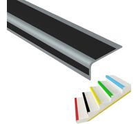 Décoration du bord de l'escalier, Protecteur de nez de marche antidérapant et auto-adhésif, multicolore, plusieurs tailles(Grayish Black,1.7m/66.9in)