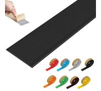 Décoration du bord de l'escalier, Protection de bord d'escalier autocollante, antidérapante, imperméable, multicolore, plusieurs tailles(Noir,1.9m/74.8in)