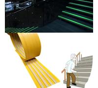 Décoration du bord de l'escalier, Ruban adhésif antidérapant for escaliers, bande lumineuse multicolore, plusieurs tailles, for intérieur et extérieur(Giallo,127cm(50inch))