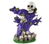 Décoration du crâne d'Halloween - Polyresin Skeleton Figurine Craft | d'os effrayant de taille compacte avec finition peinte à la main, pièce maîtresse de table effrayante pour fête de la fêt