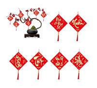 Décoration du Nouvel an Chinois 2026 | Ensemble de 6 pièces 2026 Vietnamien - Décorations de fête pour l'année du Cheval | pour Les Vacances à la Maison Entrée Mur Porte en Pot Fête