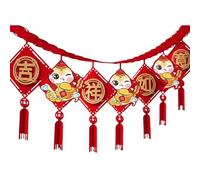 Décoration du Nouvel An chinois | Décorations serpent pour le Nouvel An chinois 2025 - Décoration de serpent porte-bonheur avec nœud chinois Fu, décoration serpent pour le Nouvel An pour les fêtes du