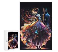 Décoration du Nouvel an - Dance of Colors A Magical Encounter, Jeu D’Assemblage en Bois, 1000 PCS; pour Partager Un Moment Autour De La Table