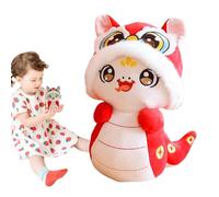 Décoration du Nouvel An lunaire, animaux en peluche de serpent chinois, porte-clés souvenir avec poupée de l'année du serpent 2025, accessoires pour clés en peluche serpent pour enfants et