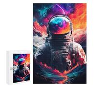 Décoration du Nouvel an - Space Explorer Art Print -2, Puzzle-Image en Bois, 1000 PCS, avec Une Image Décorative Une Fois Terminé