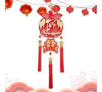 Décoration du Nouvel An vietnamien - Année du serpent |. Pendentif Nouvel An chinois, décoration du festival du printemps du Nouvel An, ornement suspendu rouge traditionnel pour la chance et