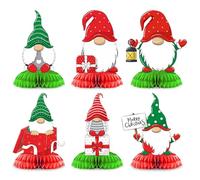 Décoration du Père Noël 6 pièces Décoration centrale de table en papier de Père Noël - Ornement de bureau intérieur | Pour la décoration pendant les vacances de Noël sur la cheminée Table à manger