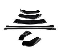 Décoration Durable de Voiture Kit D'extensions De Jupes Latérales De Becquet De Lèvre De Séparateurs De Pare-Chocs De Décoration De Voiture pour VW pour Golf MK6 2010-2012(Gloss Black)