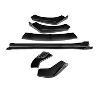 Décoration Durable de Voiture Kit D'extensions De Jupes Latérales De Becquet De Lèvre De Séparateurs De Pare-Chocs De Décoration De Voiture pour VW pour Golf MK6 2010-2012(Carbon Fiber Look)