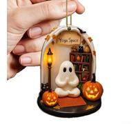 Décoration effrayante d'Halloween en acrylique avec impression par sublimation colorée, conçue pour être accrochée aux murs ou aux tables pour améliorer la décoration saisonnière et d'intérieur