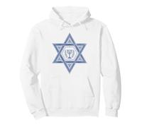 Décoration élégante étoile de David Drapeau Israël Menorah Art Sweat à Capuche