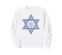Décoration élégante étoile de David Drapeau Israël Menorah Art Sweatshirt