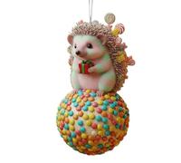 Décoration en acrylique 2D en forme d'animal, boules de Noël - Décoration de fenêtre intérieure, porte, vacances, maison, famille, extérieur