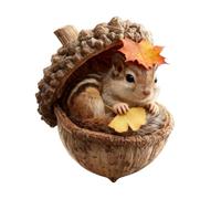 Décoration en acrylique 2D en forme d'animal de la forêt endormie dans un | Design plat 2D fantaisiste avec d'adorables animaux dormant à l'intérieur des coquilles de gland texturées
