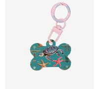 Décoration en acrylique avec motif tortue de mer et étoile de mer pour chien, décoration personnalisée pour animal de compagnie, porte-clés en forme d'os