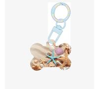 Décoration en acrylique en forme d'os de chien avec coquillages et étoiles de mer