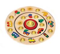 Décoration en Bois 2 Bagues D'Anniversaire Set Bxlxh 160x20x160mm Neuf De