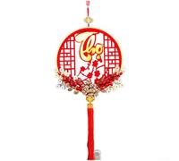 Décoration en bois à suspendre en forme de fleur de prunier fabriquée au Vietnam pour festival du Têt avec motif floral traditionnel et amélioration de l'ambiance festive