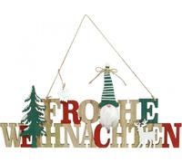 Décoration en bois Joyeux Noël Décoration de porte Écriture lutin sapin