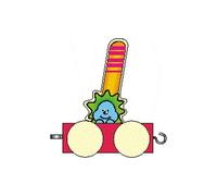 Décoration En Bois Lettre En Bois I Sur Roues LxLxH 50x30x70mm NEU Anniversaire