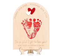 Décoration en bois pour Saint-Valentin, annonce de naissance à l'hôpital, panneau d'étape étape importante, « My First Valentine's Day »