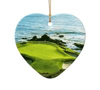 Décoration en céramique pour décoration de Noël Motif parcours de golf