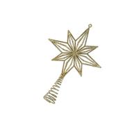 Décoration en Étoile Efficace pour Cime d'arbre De Noël Fabriquée À Partir Métal Robuste avec des Conceptions Base Stables Cimier d'arbre Étoile Métal Creux Élégant