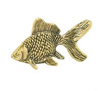 Décoration en forme de carpe en laiton, cuivre pour koï, thé, animal de compagnie, figurine Feng Shui antique pour la prospérité et l'abondance pour la décoration traditionnelle de la maison