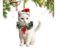 Décoration en forme de chat | Pendentif en acrylique 2D en forme de chaton mignon - pour cheminée, jardin, lieu de travail, ferme, famille