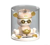 Décoration en forme de chat qui hoche la tête, parfaite pour ajouter une touche de joie et de prospérité aux salons et entrées (A-Beige)