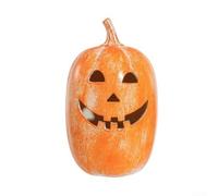Décoration en forme de citrouille d'automne faite à la main avec intérieur creux pour accueillir des lumières LED, convient pour l'affichage sur les étagères, cheminées ou tables à l'intérieur (22 cm)
