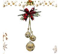 Décoration en forme de cloche pour sapin de Noël - En métal rustique - Décoration de fête de mariage, accessoires saisonniers - Fournitures décoratives pour la maison et la cheminée murale - 45 x 23