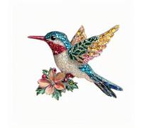 Décoration en forme de colibri scintillant en acrylique incassable à suspendre pour arbre de Noël, couronne d'oiseau paisible