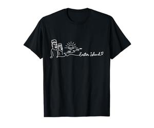 Décoration en Forme de cœur de l'île de Pâques - Souvenir des îles du T-Shirt