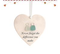 Décoration en forme de cœur en céramique pour femme, sœur, meilleure amie, colocataire, Noël, mariage, fête des mères, anniversaire