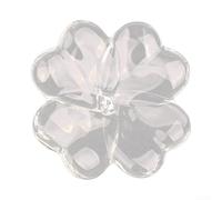 Décoration en forme de feuille fabriquée à partir de verre borosilicate, conçue pour fournir une décoration élégante pour les espaces de la maison et les événements de mariage (blanc transparent)