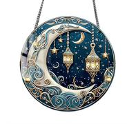 Décoration en forme de lune, attrape-soleil, disque en acrylique, utilisé pour vos fenêtres, murs, jardins, patios (D)